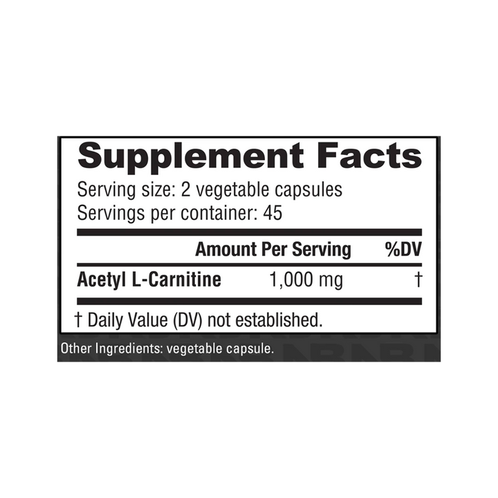 NutraBio - Acetyl L-Carnitine - 90 Veggie Capsules