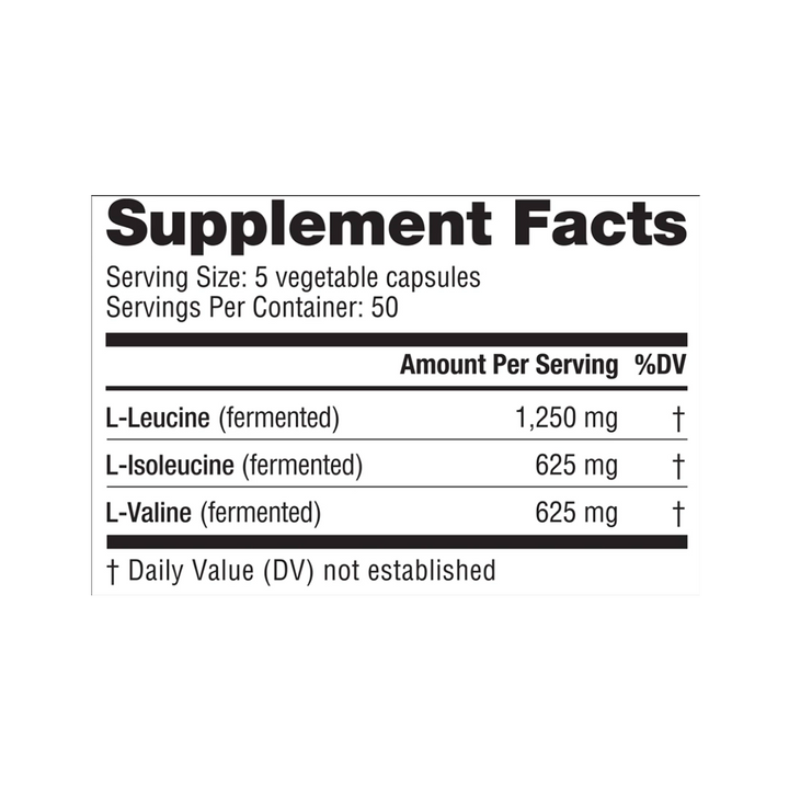NutraBio - BCAA 2500 - 250 Veggie Capsules