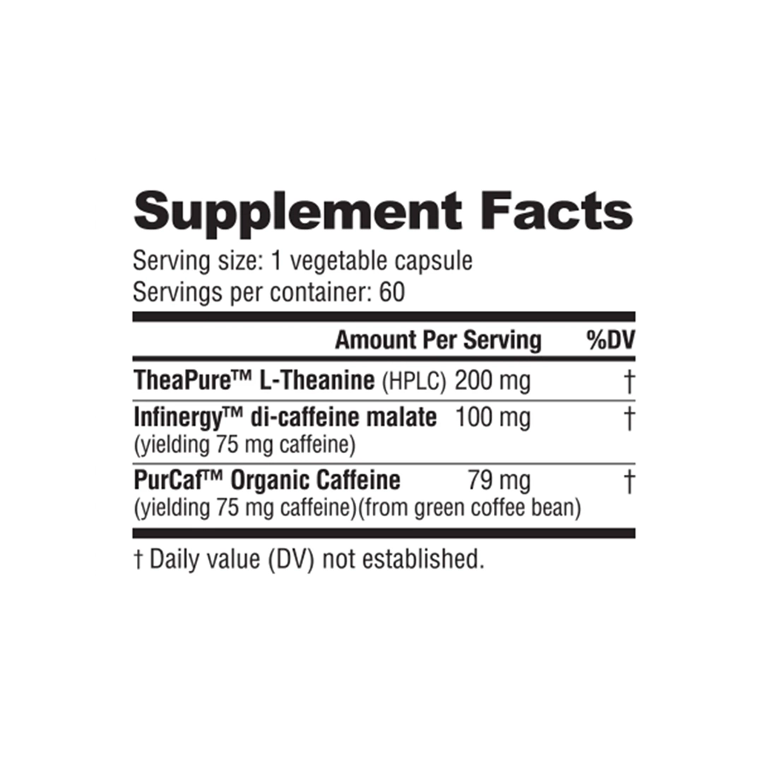 NutraBio - CaffPlus - 60 Veggie Capsules