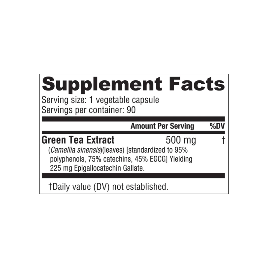 NutraBio - Green Tea Extract- 90 Veggie Capsules