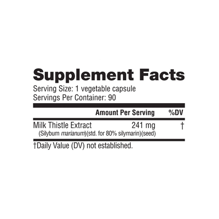 NutraBio - Milk Thistle - 90 Vegetable Capsules