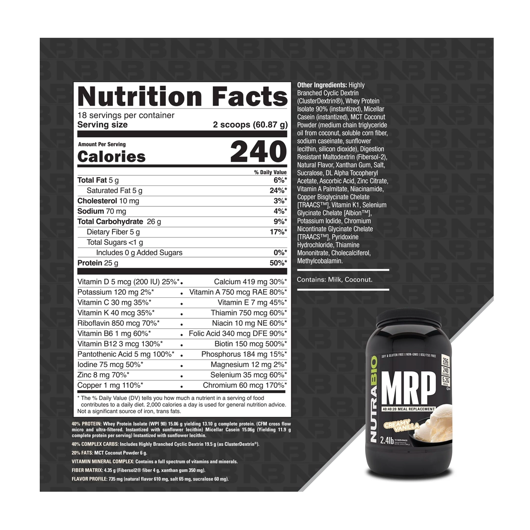 NutraBio - MRP - Meal Replacement Protein