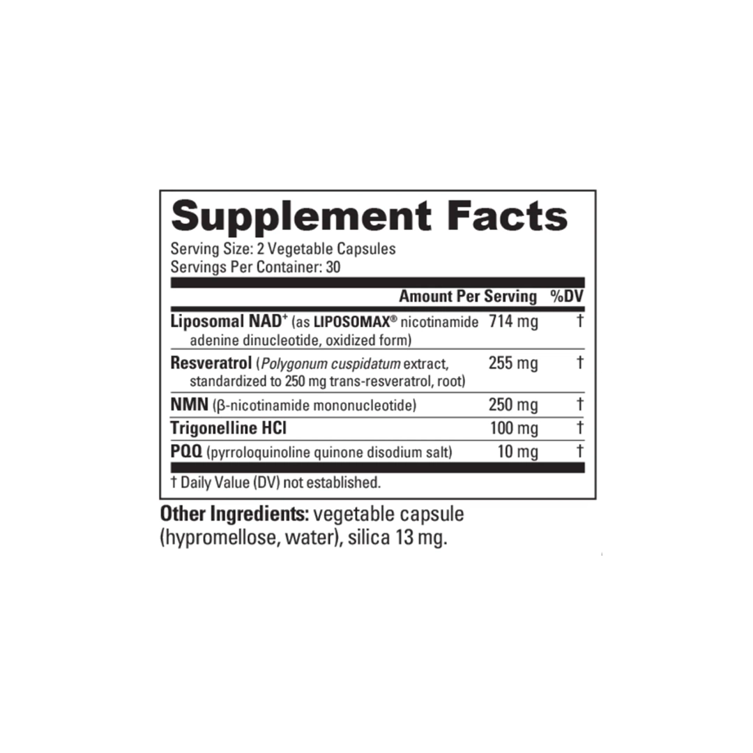 NutraBio - Liposomal NAD+ - 60 Capsules