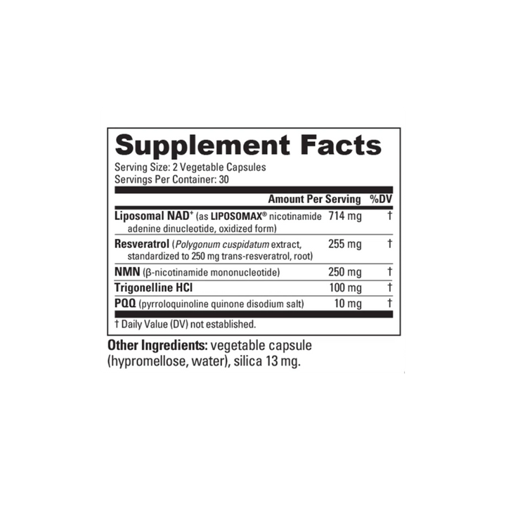 NutraBio - Liposomal NAD+ - 60 Capsules