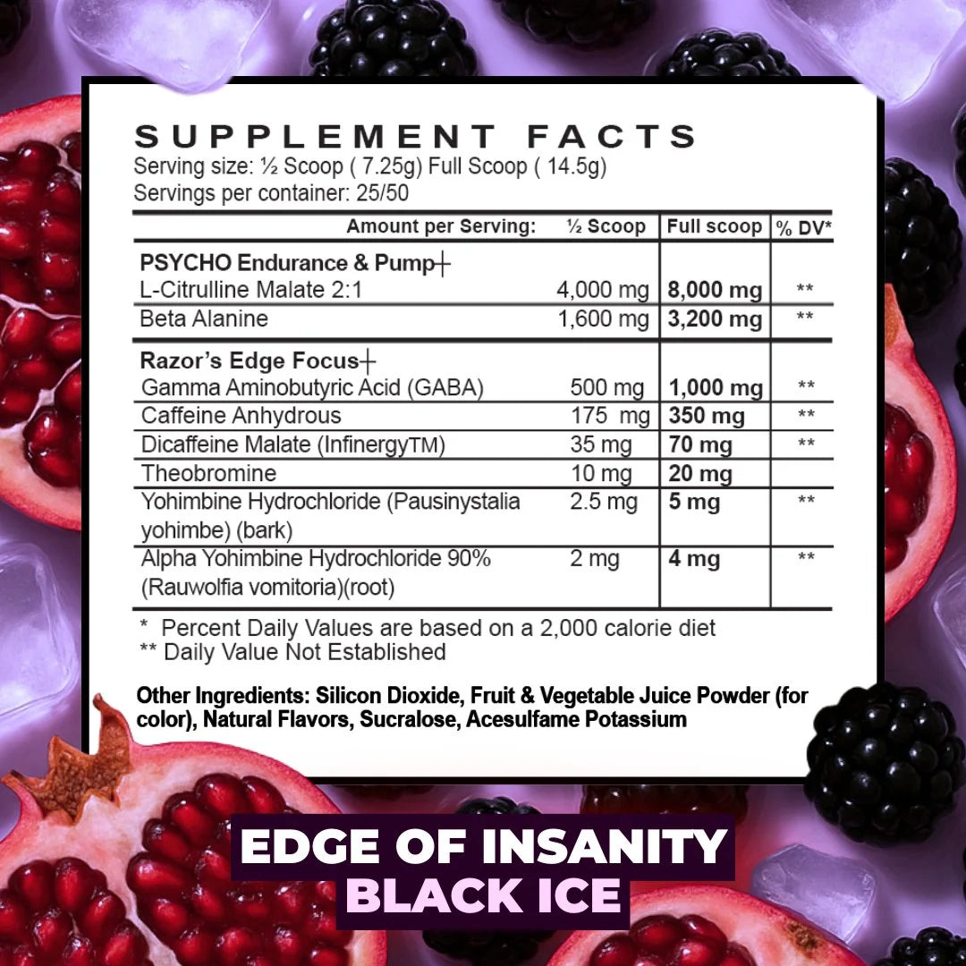 Psycho Pharma - Edge of Insanity - 25 Servings