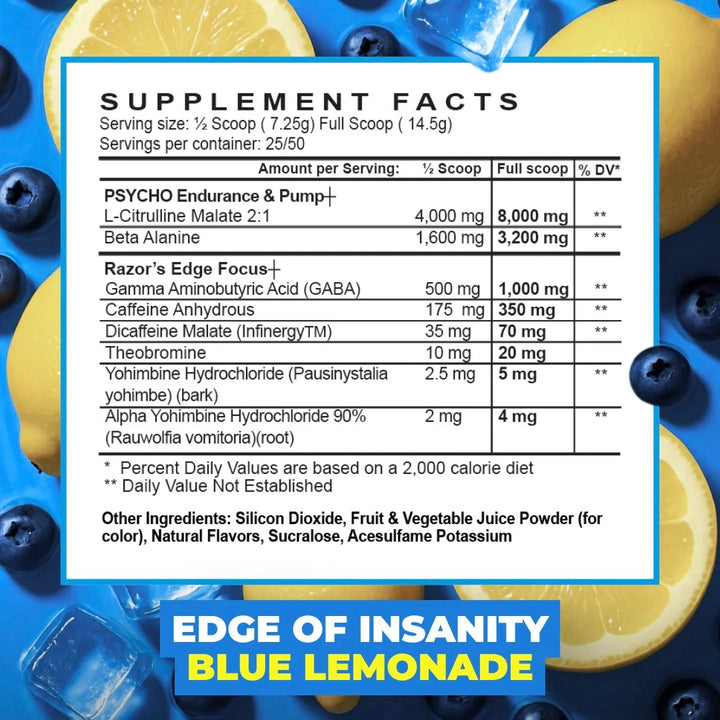 Psycho Pharma - Edge of Insanity - 25 Servings