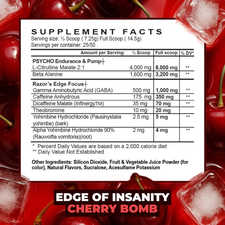 Psycho Pharma - Edge of Insanity - 25 Servings