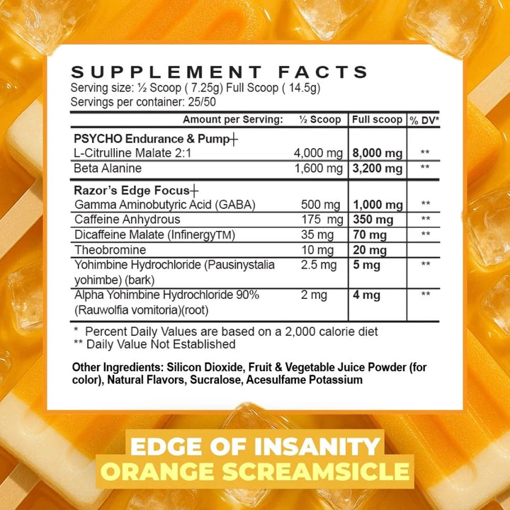 Psycho Pharma - Edge of Insanity - 25 Servings