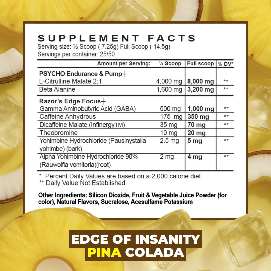 Psycho Pharma - Edge of Insanity - 25 Servings