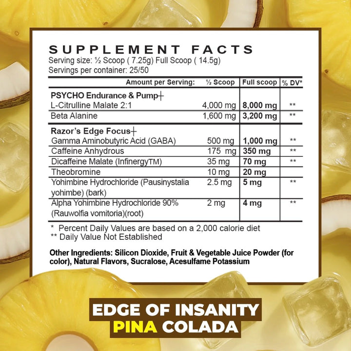 Psycho Pharma - Edge of Insanity - 25 Servings