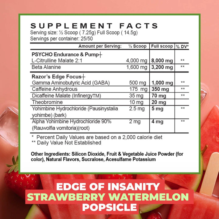 Psycho Pharma - Edge of Insanity - 25 Servings