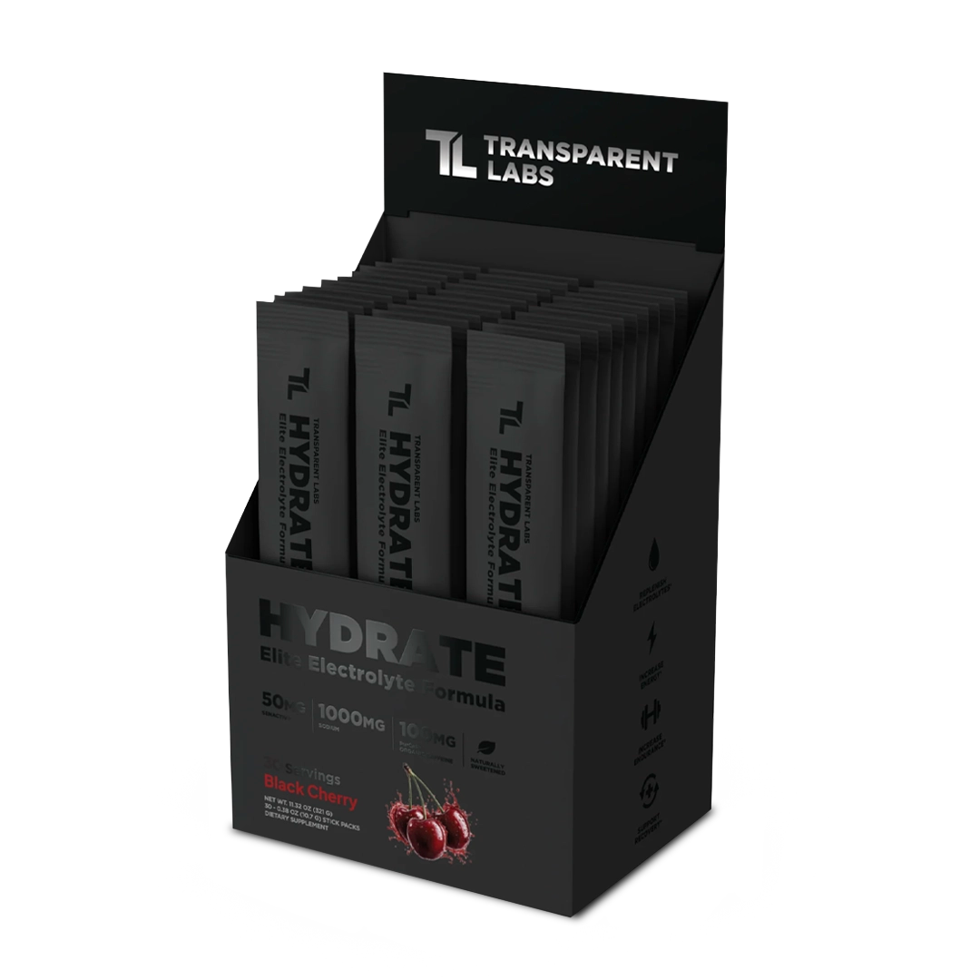 Transparent Labs Hydrate Black Caffeinated Electrolyte Powder | Get Yok ...