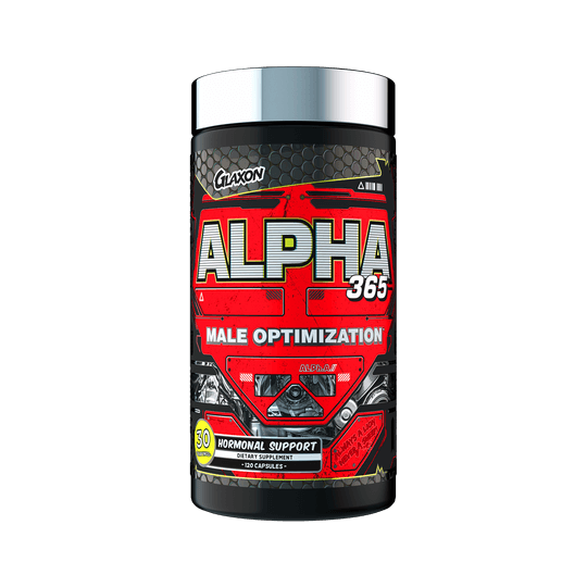 Glaxon Alpha 365 Testosterone Booster & Male Enhancement Front Bottle