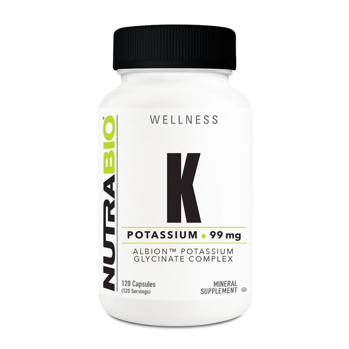 NutraBio - Potassium (99mg) - 120 Capsules