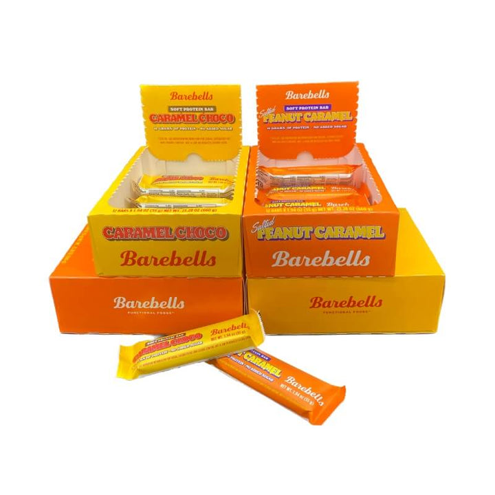 BAREBELLS SOFT PROTEIN BAR Caramel Choco 12-Pack Single Bar