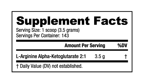 NutraBio - AAKG L-Arginine Alpha Ketoglutarate 2:1 Powder