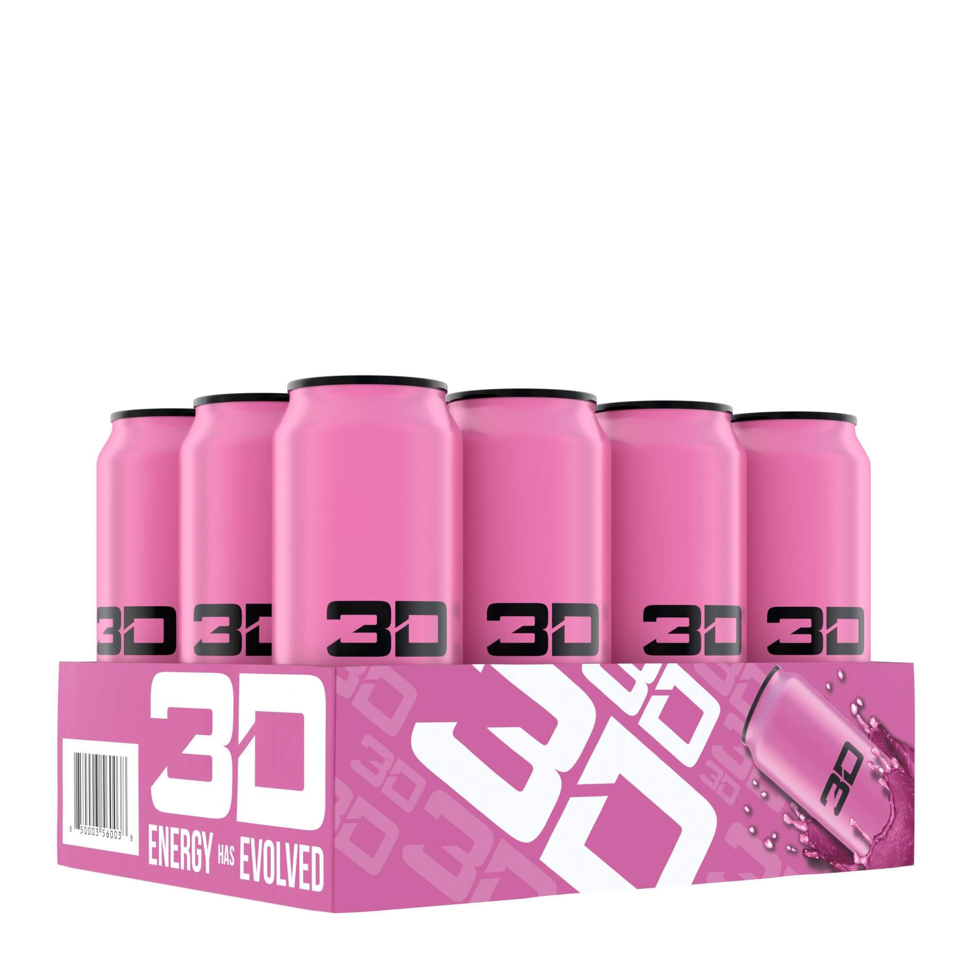 3D - Energy Drink-12-Pack-Cotton Candy-
