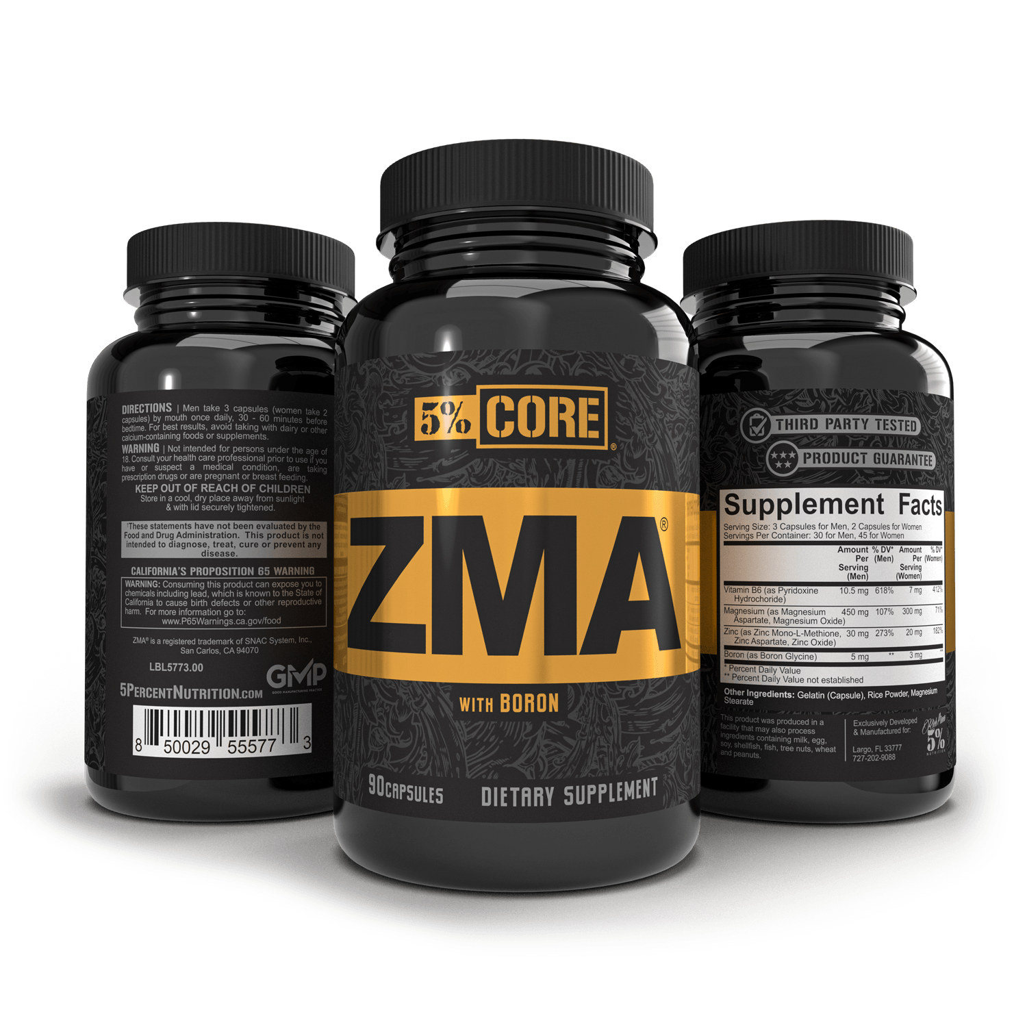 5% Nutrition - 5% Core ZMA - 90 Capsules