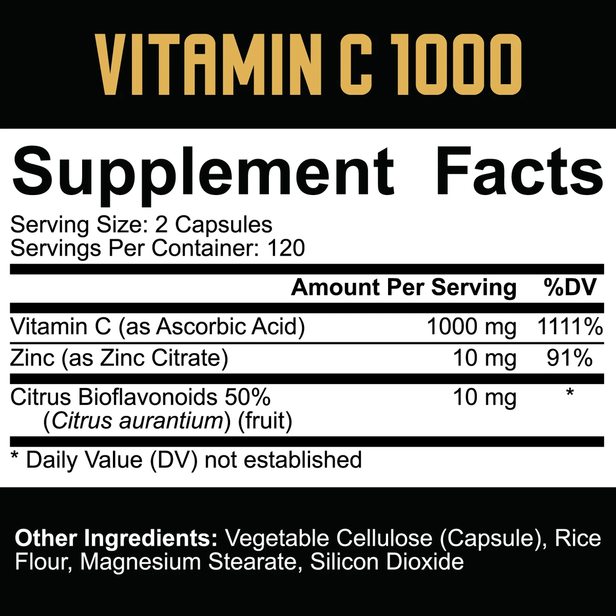 5% Nutrition - 5% Core VITAMIN C 1000 240 Veggie Capsules-