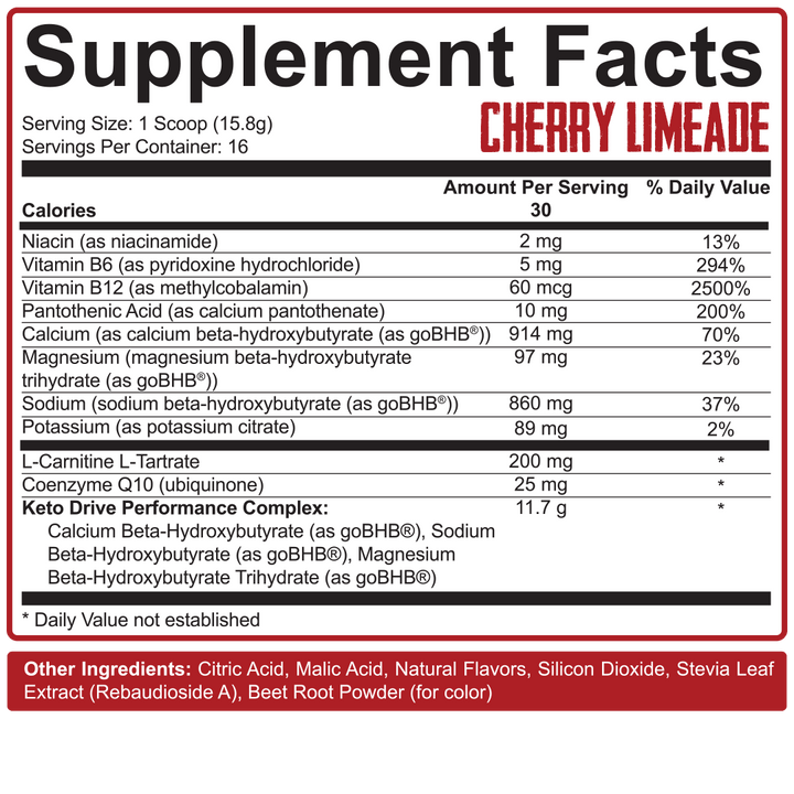5% Nutrition - KETO ASALT 16 Servings Cherry Limeade-