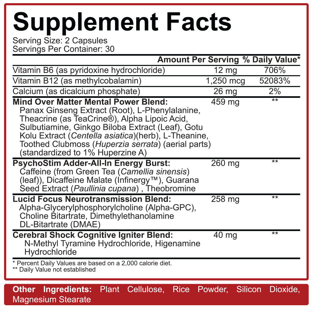 5% Nutrition - MENTALITY 60 Capsules-