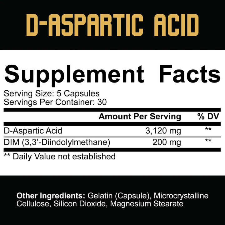 5% Nutrition - D-ASPARTIC ACID - 150 Capsules
