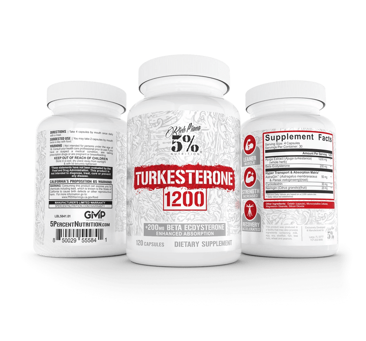 5% Nutrition - TURKESTERONE 1200 - 120 Capsules