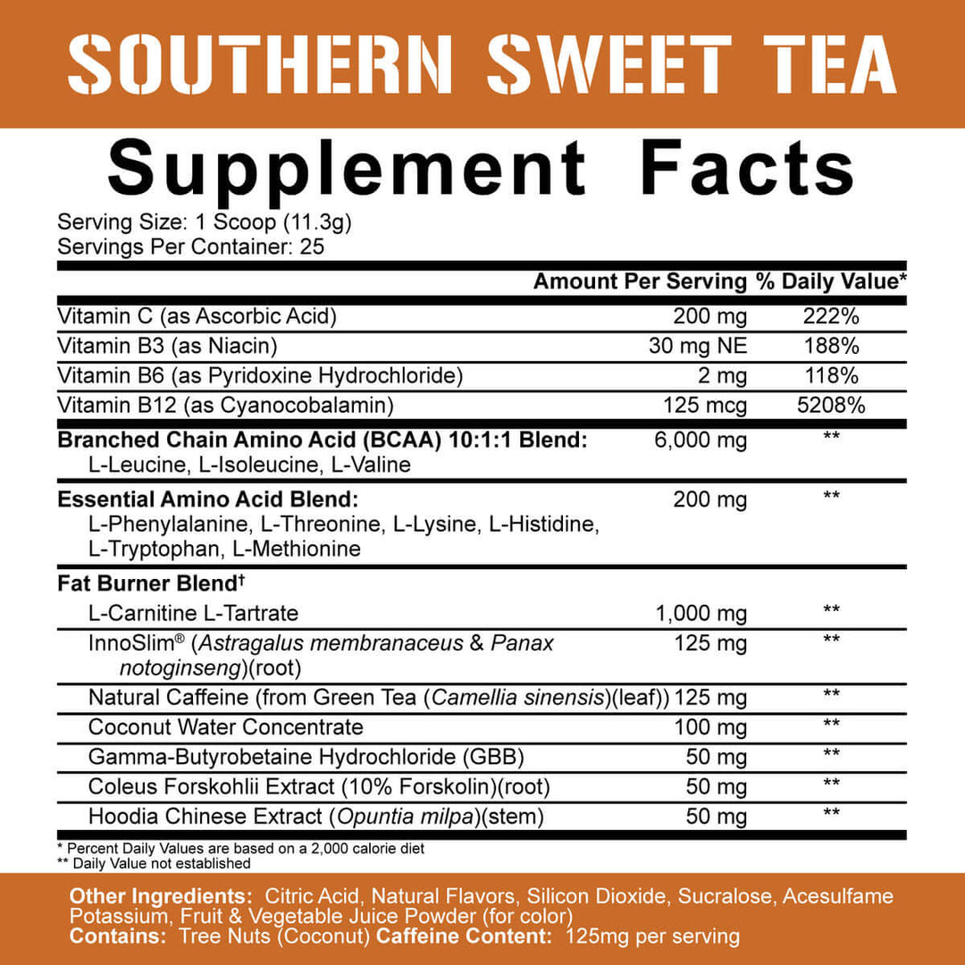 5% Nutrition - ALL DAY YOU MAY SHRED 10:1:1 BCAA 25 Servings Southern Sweet Tea
