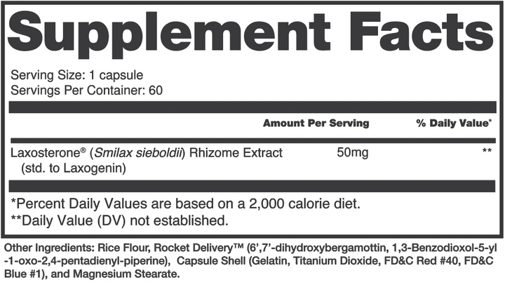 Alchemy Labs - ALPHA5  - 60 Capsules Supplement Facts Panel