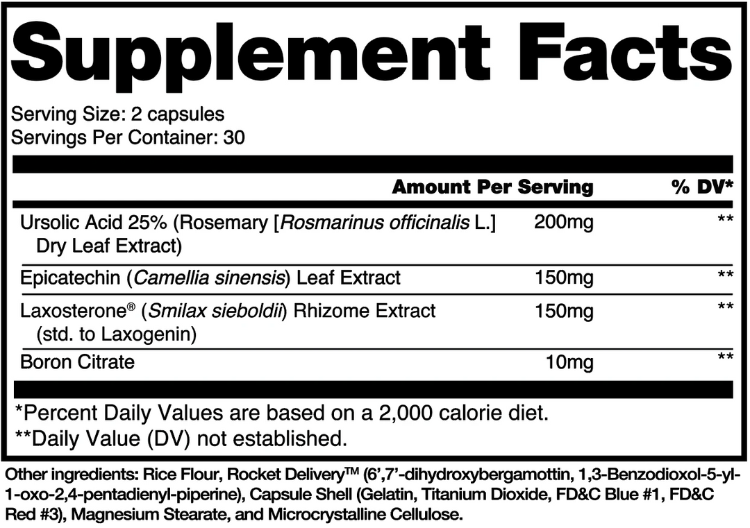 Alchemy Labs - LAXOGENESIS - 60 Capsules Supplement Facts Panel