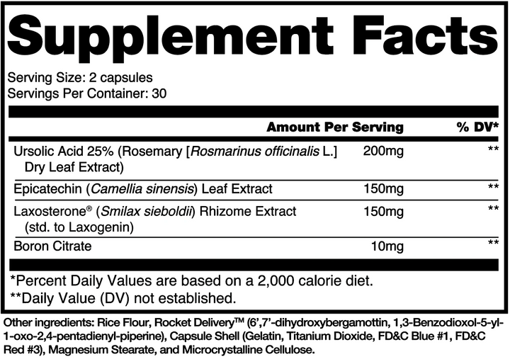 Alchemy Labs - LAXOGENESIS - 60 Capsules Supplement Facts Panel