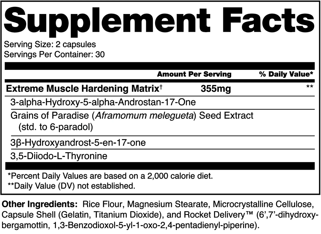 Alchemy Labs - SHREDDED3 - 60 Capsules Supplement Facts Panel