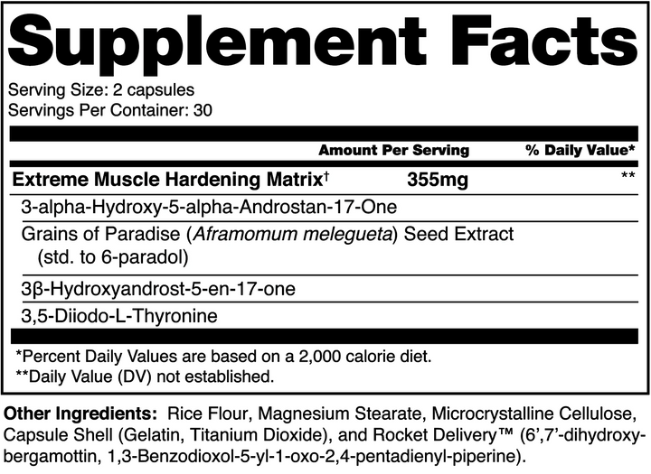 Alchemy Labs - SHREDDED3 - 60 Capsules Supplement Facts Panel