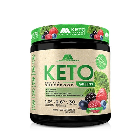 American Metabolix - KETO GREENS SUPERFOOD - 30 Servings - Sweet Berry-