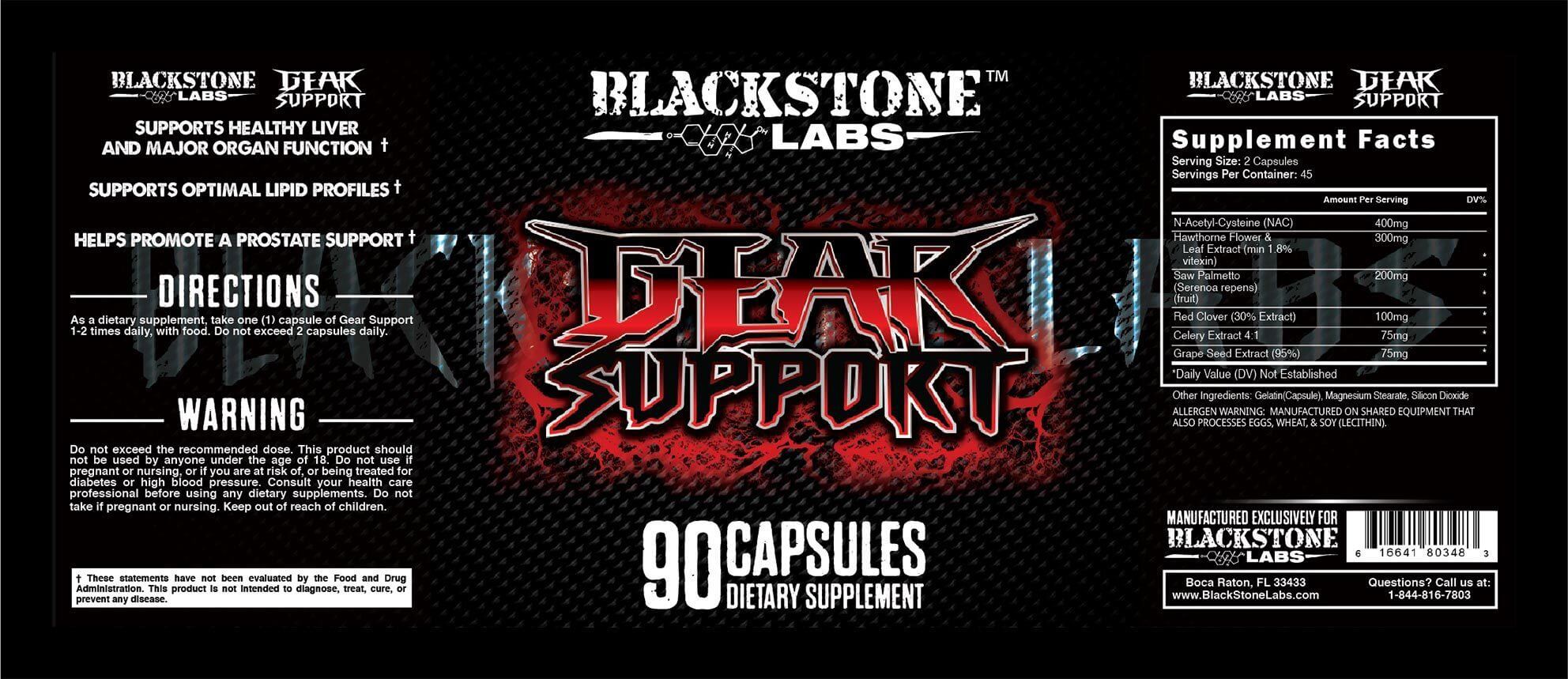 Blackstone Labs - GEAR SUPPORT - 90 Capsules-
