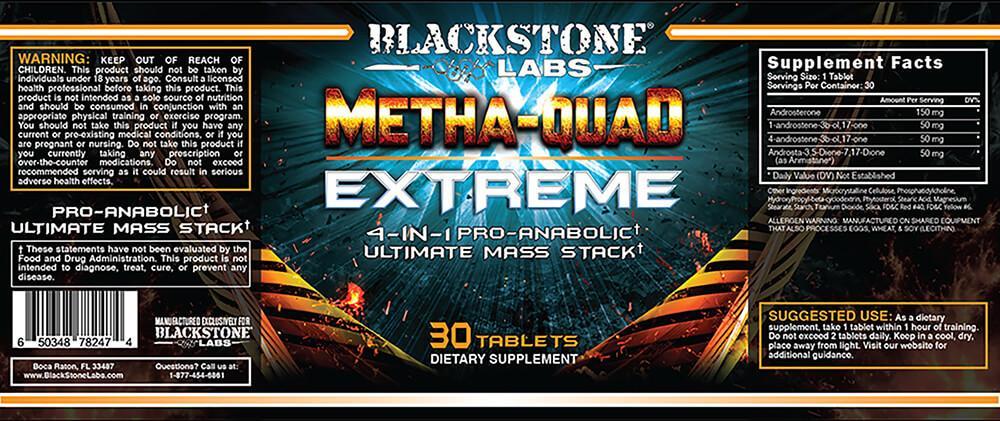 Blackstone Labs - METHA-QUAD EXTREME 30 Tablets Product Label