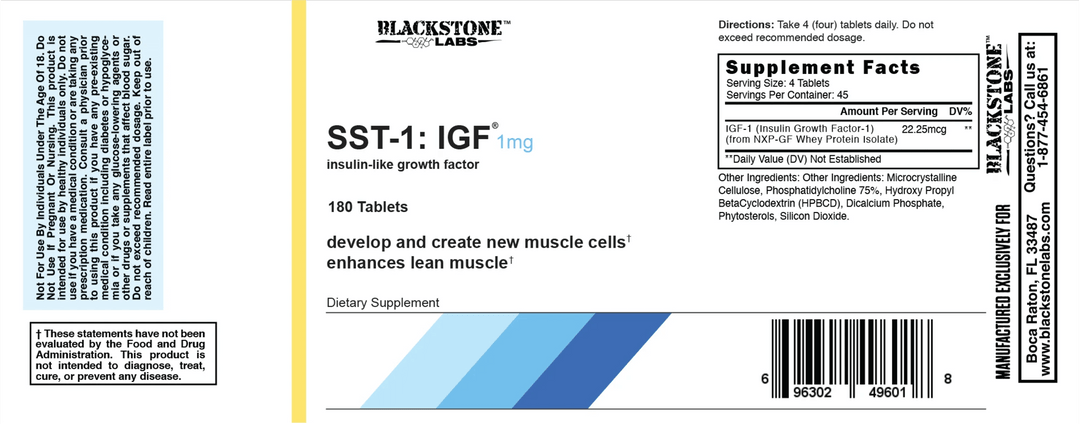 Blackstone Labs - SST-1: IGF-1 - 180 Tablets-