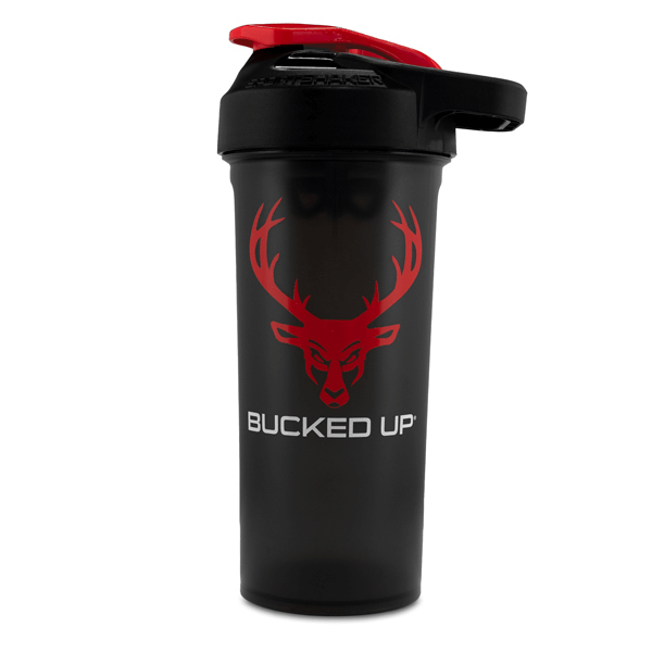 Bucked Up - Sport Shaker Bottle - Black/Red-