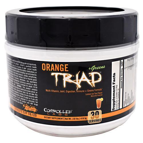 Controlled Labs - ORANGE TRIAD + GREENS-30 Servings-Lemon Ice Tea-