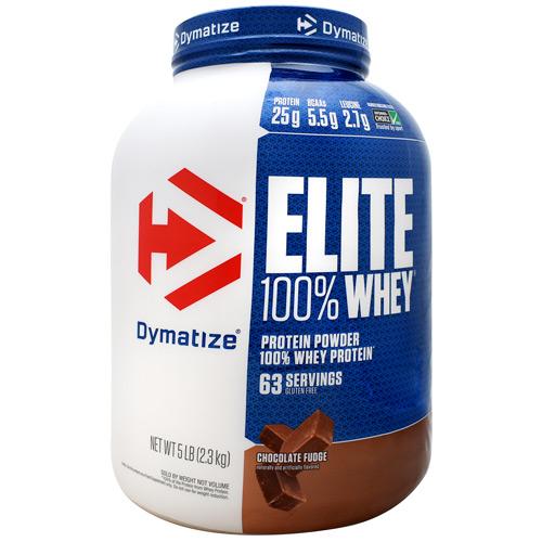 Dymatize - ELITE 100% WHEY PROTEIN-5 Lbs-Chocolate Fudge-