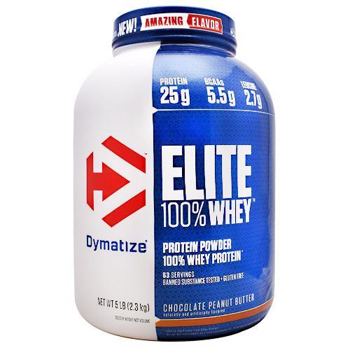 Dymatize - ELITE 100% WHEY PROTEIN-5 Lbs-Chocolate Peanut Butter-