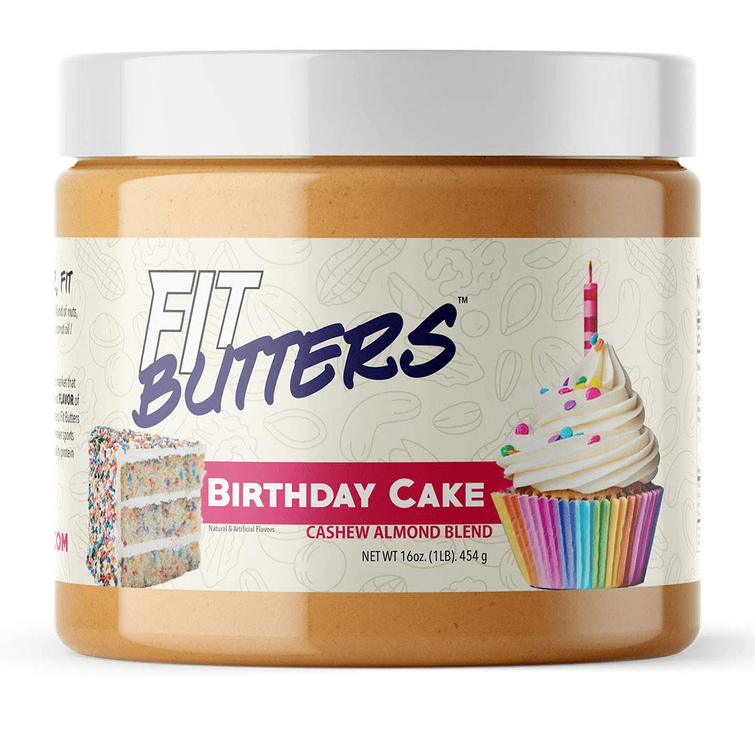 FIT BUTTERS - Cashew Almond Butter Spread 16oz-Birthday Cake-