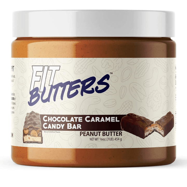 FIT BUTTERS - Peanut Butter Spread 16oz-Chocolate Caramel Candy Bar-