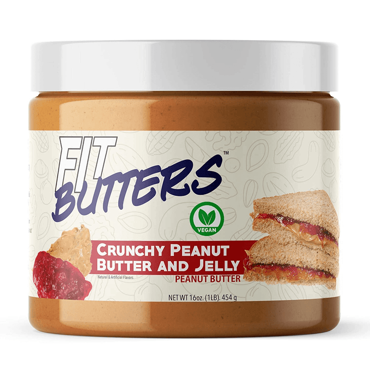 FIT BUTTERS - Peanut Butter Spread 16oz-Crunchy Peanut Butter & Jelly-