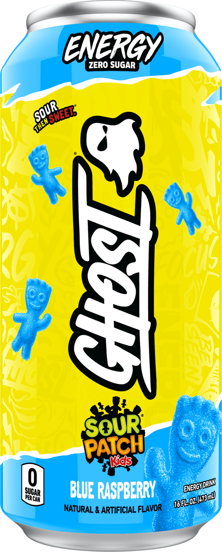 Ghost - ENERGY DRINK-Single Can-Sour Patch Kids Blue Raspberry-