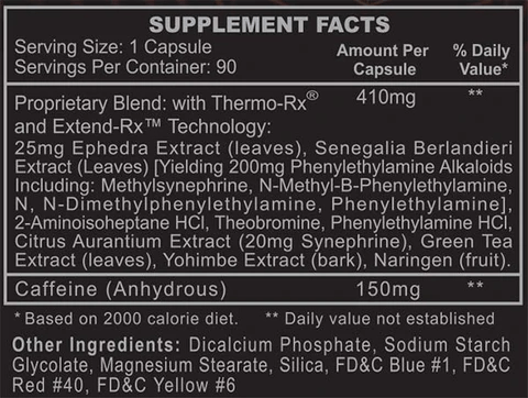 Hi-Tech Pharmaceuticals - BLACK WIDOW - 90 Capsules-