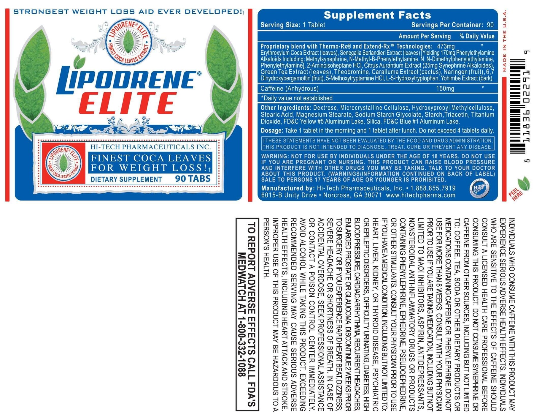 lipodrene l-carnitine ingredient Hi Tech Pharmaceuticals Xtreme Carnitine+ | Stimulant Free Multi-Form