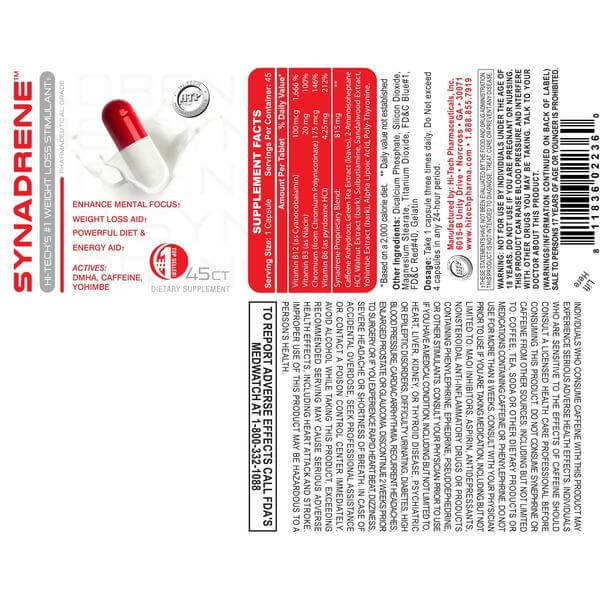 Hi-Tech Pharmaceuticals - SYNADRENE 45 Capsules-