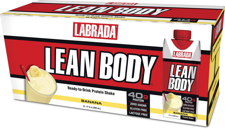 LaBrada - LEAN BODY Protein Shake-12-Pack (17 fl oz)-Banana-
