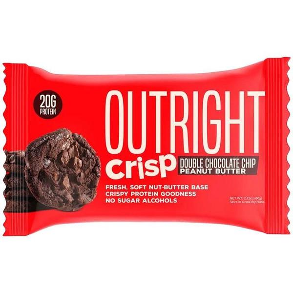 MTS Nutrition OUTRIGHT Crisp 60g Bar Double Chocolate Chip Peanut Butter-